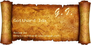 Gotthard Ida névjegykártya